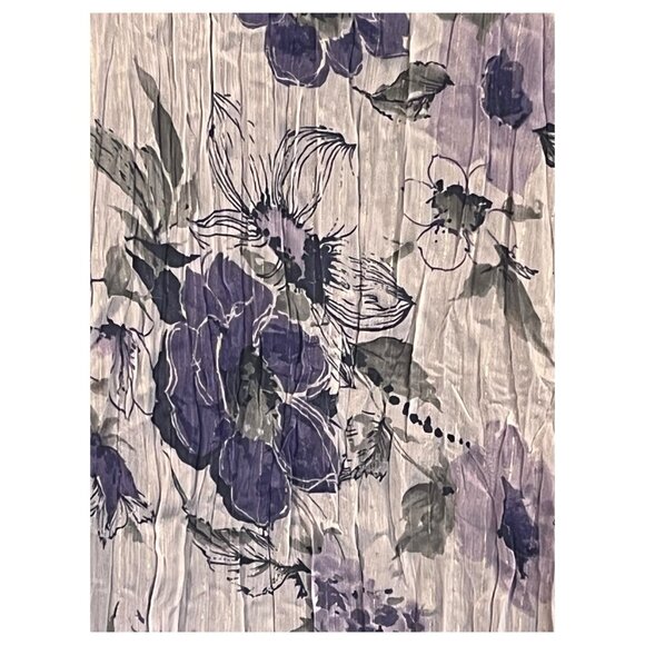 90's U Dress By Sharon Sleeveless Purple Metallic Thread Ruffled Top New Large - Picture 7 of 12